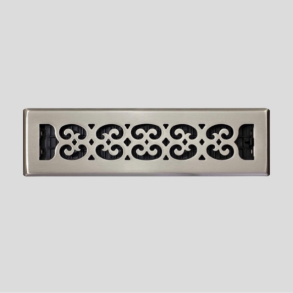 Floor Register Decor Grates SPH212-NKL Brushed Nickel Finish SET of 2 ~ … - Picture 2 of 5
